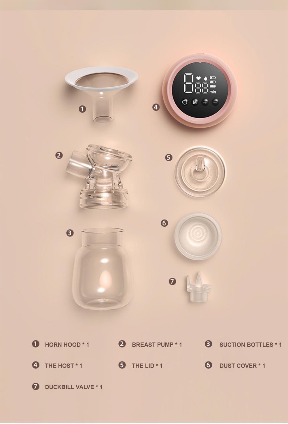 Double Electric Breast Pump 1200 MAh Lithium Battery Protable LCD Touch Screen Control Milk Extractor Milk Feeding Collector | Fugo Best