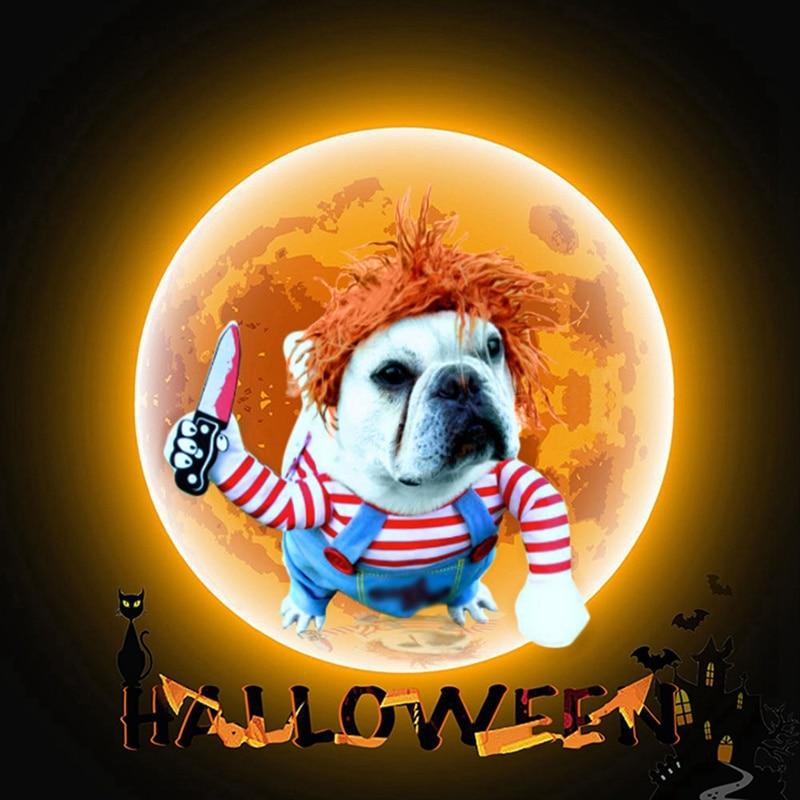Funny Dog Clothes Dogs Cosplay Costume Halloween Comical Outfits Holding a Knife Set Pet Cat Dog Festival Party Clothing | Fugo Best