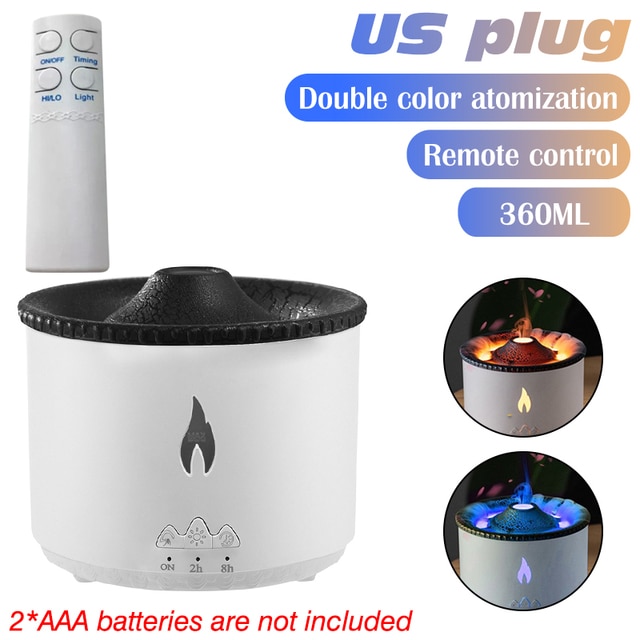 Newest Volcanic Flame Aroma Diffuser Essential Oil 360ml USB Portable Air Humidifiers With Smoke Ring Night Light Lamp Difusers | Fugo Best