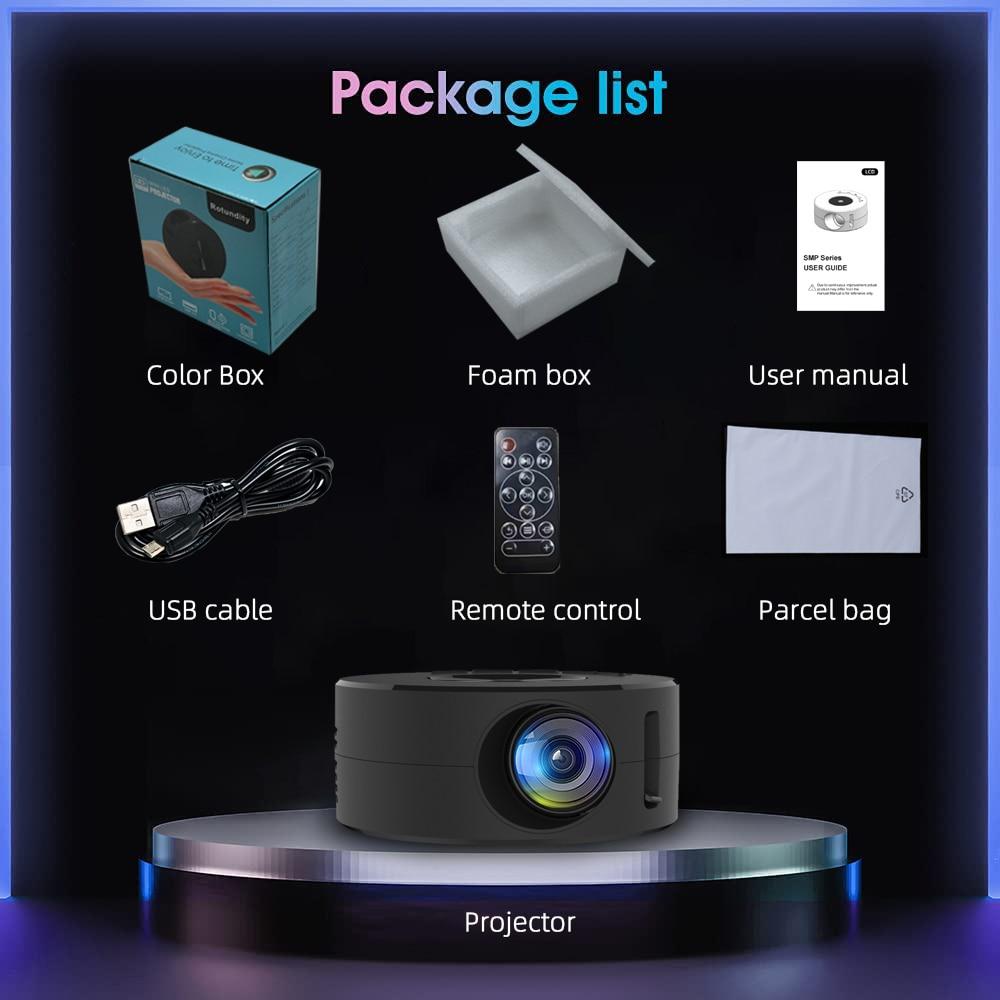 Xiaomi YT200 Mini Mobile Projector Home Use Palm Size Remote Projector Wire Screen Mirroring Smart Remote Control Projector | Fugo Best