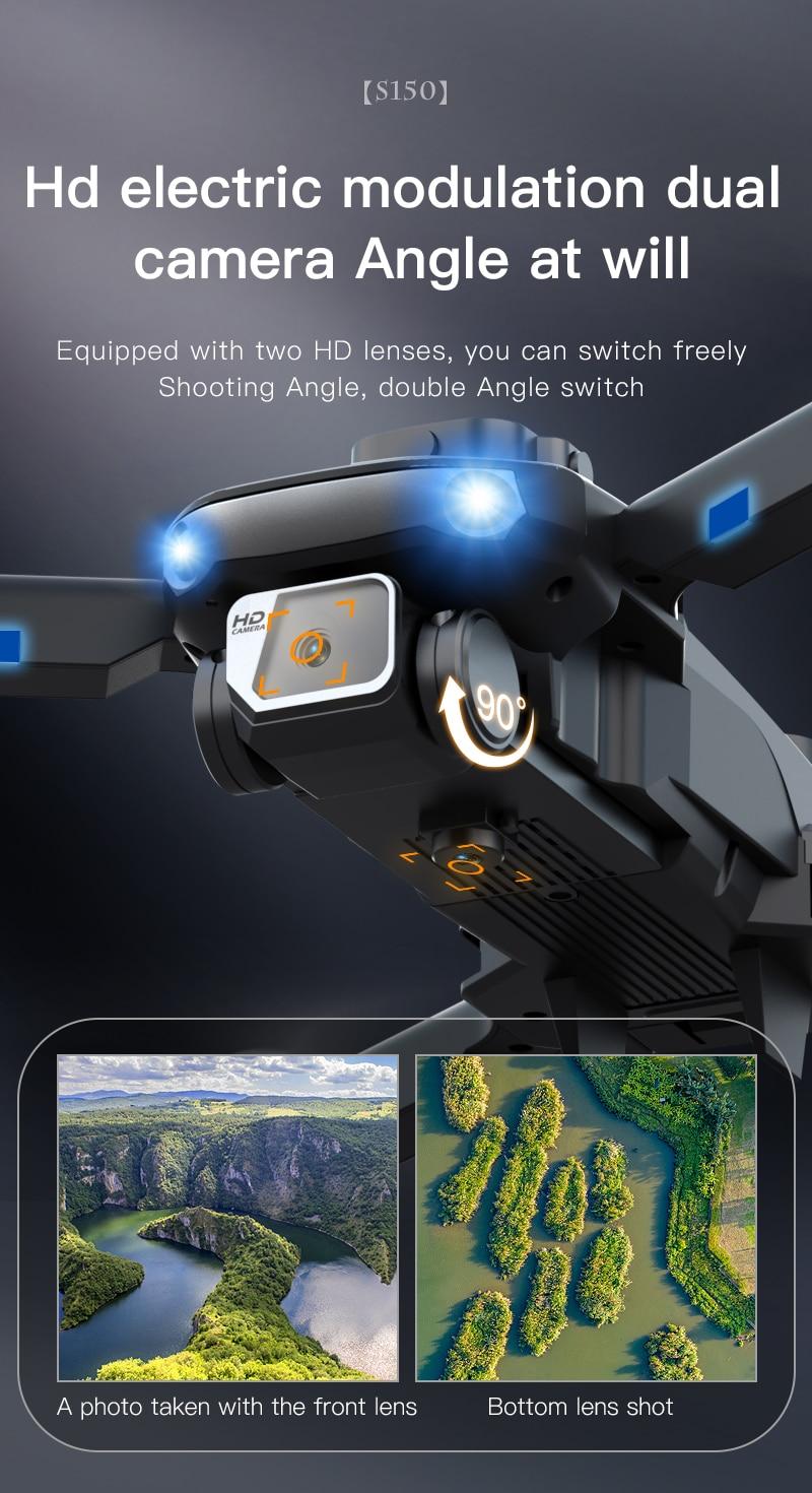KOHR S150 6K ESC Dual Camera Drone 4K Optical Flow Positioning Dron Brushless Motor Four-Sided Obstacle Avoidance Quadcopter Toy | Fugo Best