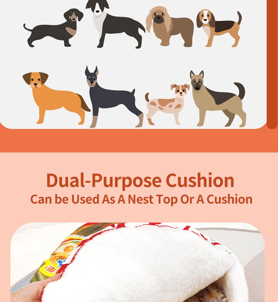 Pet Dog Cat House Kennel Super Large Instant Noodle Warm Dog Cat Nest Beds Cushion Udon Cup Noodle Pet Bed Cozy Nest | Fugo Best