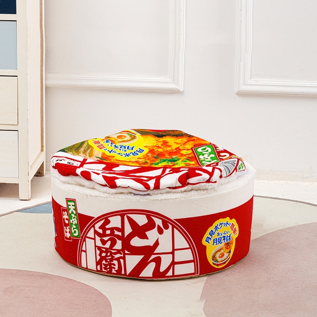 Pet Dog Cat House Kennel Super Large Instant Noodle Warm Dog Cat Nest Beds Cushion Udon Cup Noodle Pet Bed Cozy Nest | Fugo Best