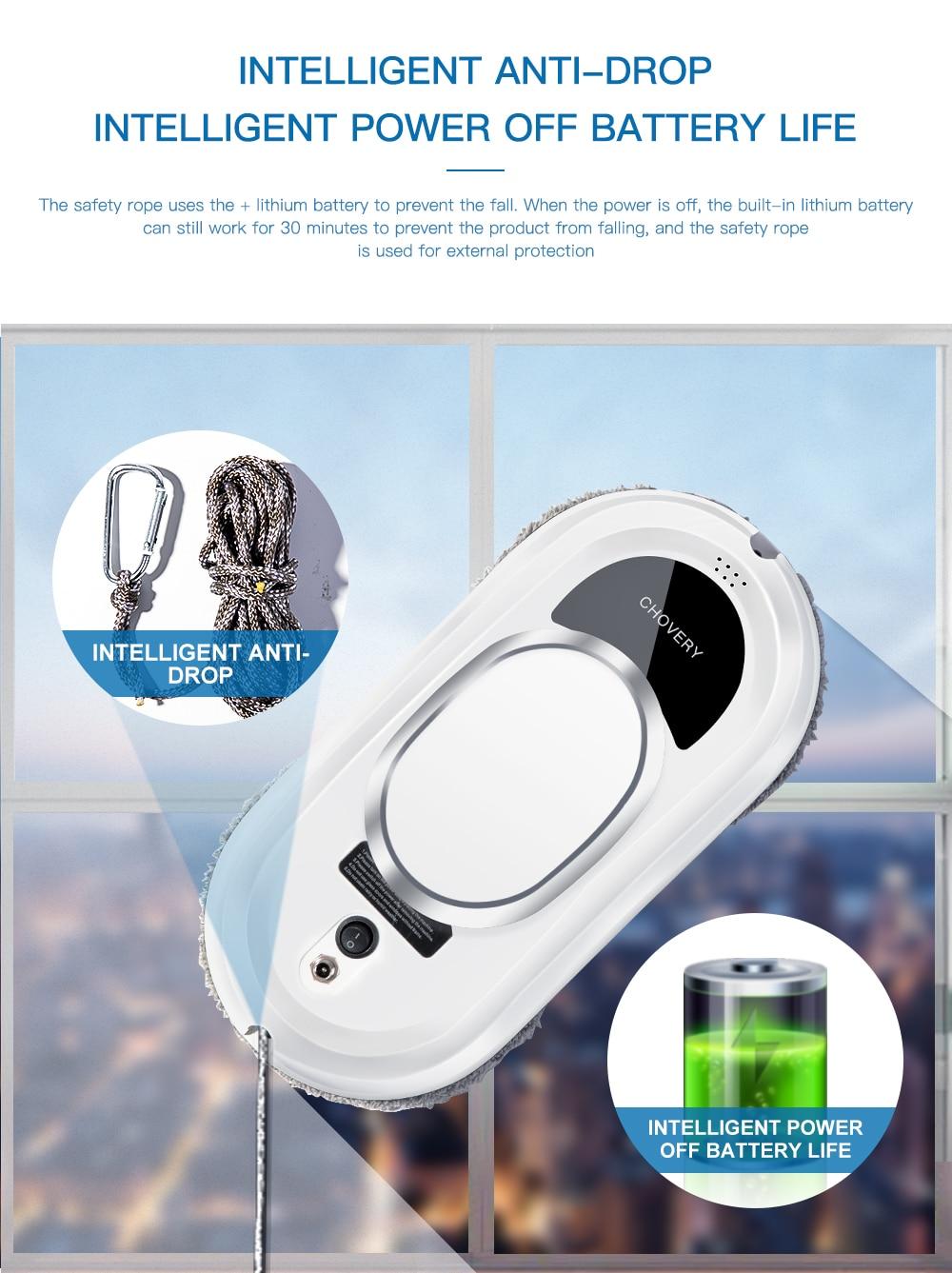CHOVERY Robot vacuum cleaner window cleaning robot window cleaner electric glass limpiacristales remote control | Fugo Best