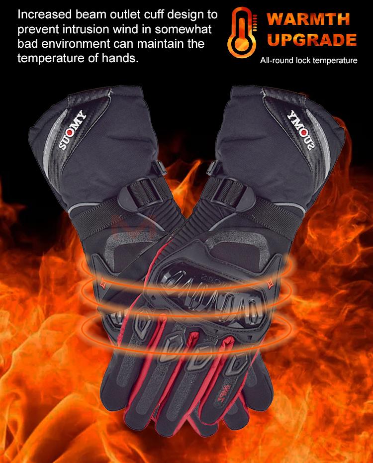 SUOMY Winter Motorcycle Racing Gloves Warm Windproof Motorbike Motorcyclist Gloves Reflective Touch Screen Function Moto Glove | Fugo Best