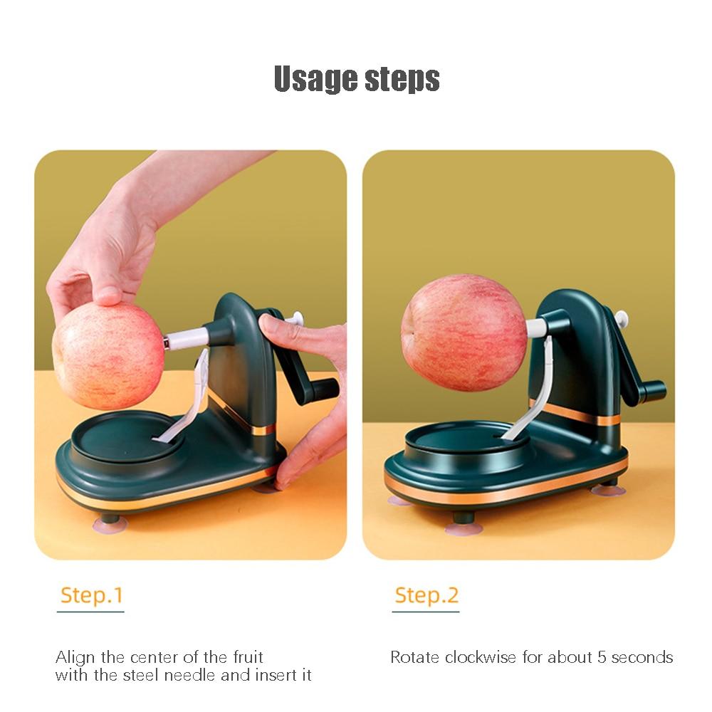 New Hand-cranked Manual Fruit Peeler Multifunctional Apple Pear Kitchen Peeler Slicing Tool With Spare Blades | Fugo Best