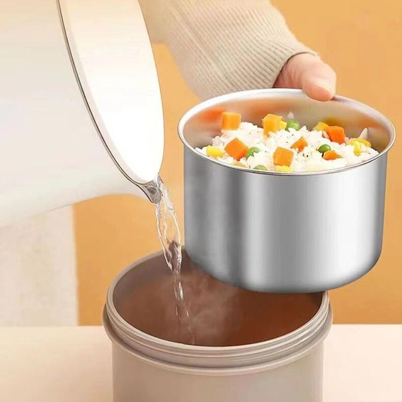 Thermal Insulation Lunch Box 316 Stainless Steel Bento Box Portable Circular Office Student Seal Microwavable Food Container | Fugo Best