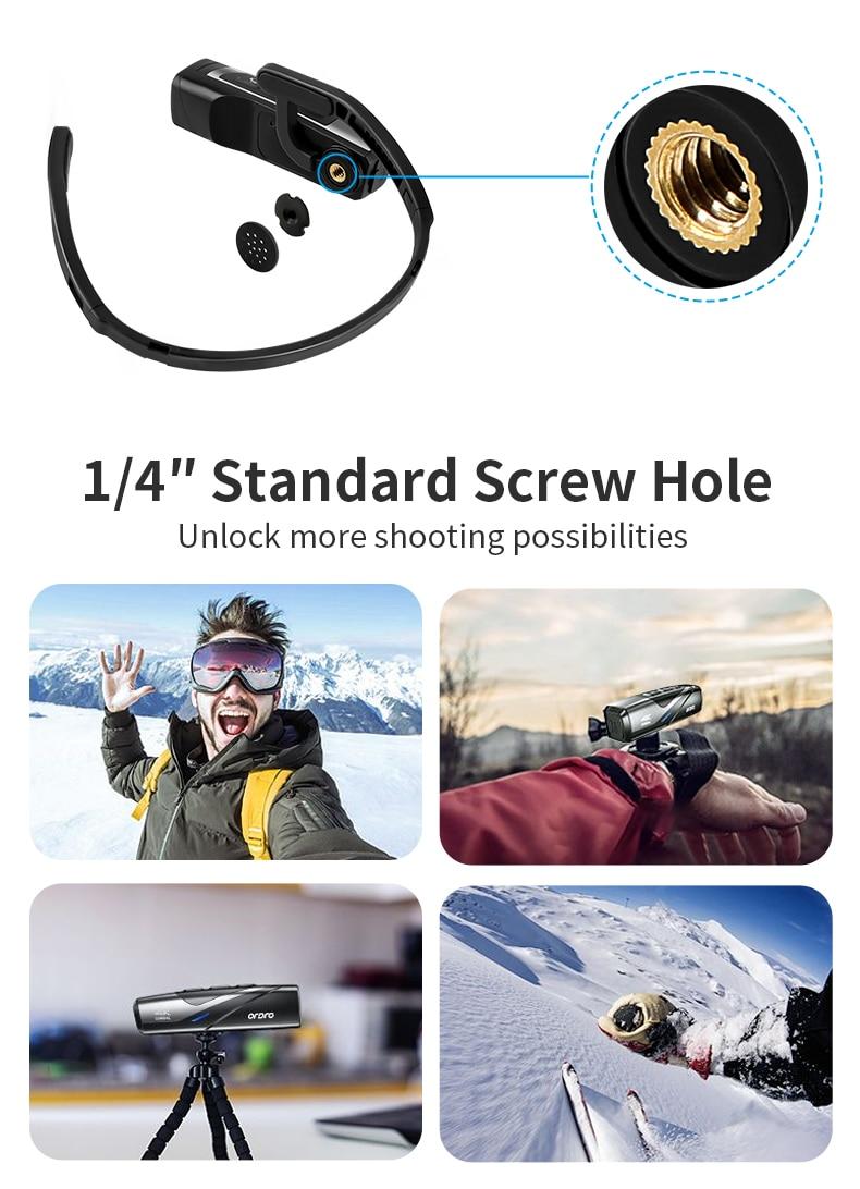 Ordro EP8 Head Wearable Vlog Camera 4K 60fps for YouTube Video Motorcycle Helmet POV Digital Camcorder Professional Gimbal | Fugo Best