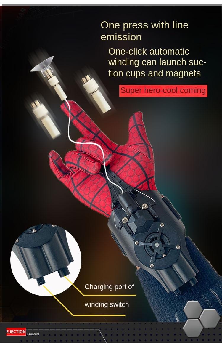 Spiderman Web Shooters Spider Man Wrist Launcher Upgraded Version Peter Parker Cosplay Gadgets Set Toys for Children Gift Kids | Fugo Best