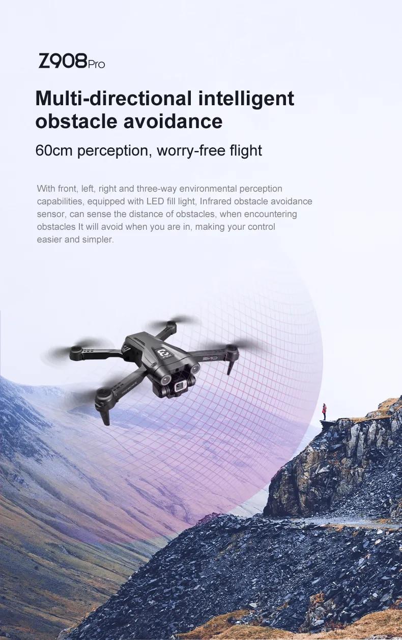 Lenovo Z908Pro Max Drone Brushless Motor Dual4K ESC Professional WIFI FPV Obstacle Avoidance Four-Axis Folding Rc Quadcopter Toy | Fugo Best