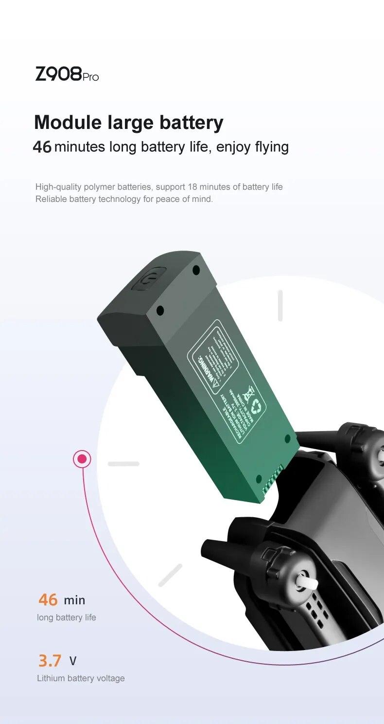 Lenovo Z908Pro Max Drone Brushless Motor Dual4K ESC Professional WIFI FPV Obstacle Avoidance Four-Axis Folding Rc Quadcopter Toy | Fugo Best