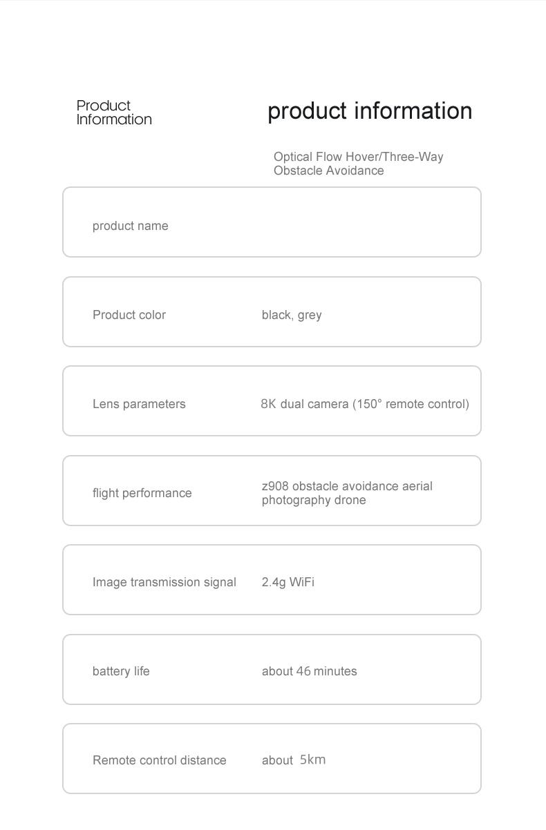 Lenovo Z908Pro Max Drone Brushless Motor Dual4K ESC Professional WIFI FPV Obstacle Avoidance Four-Axis Folding Rc Quadcopter Toy | Fugo Best