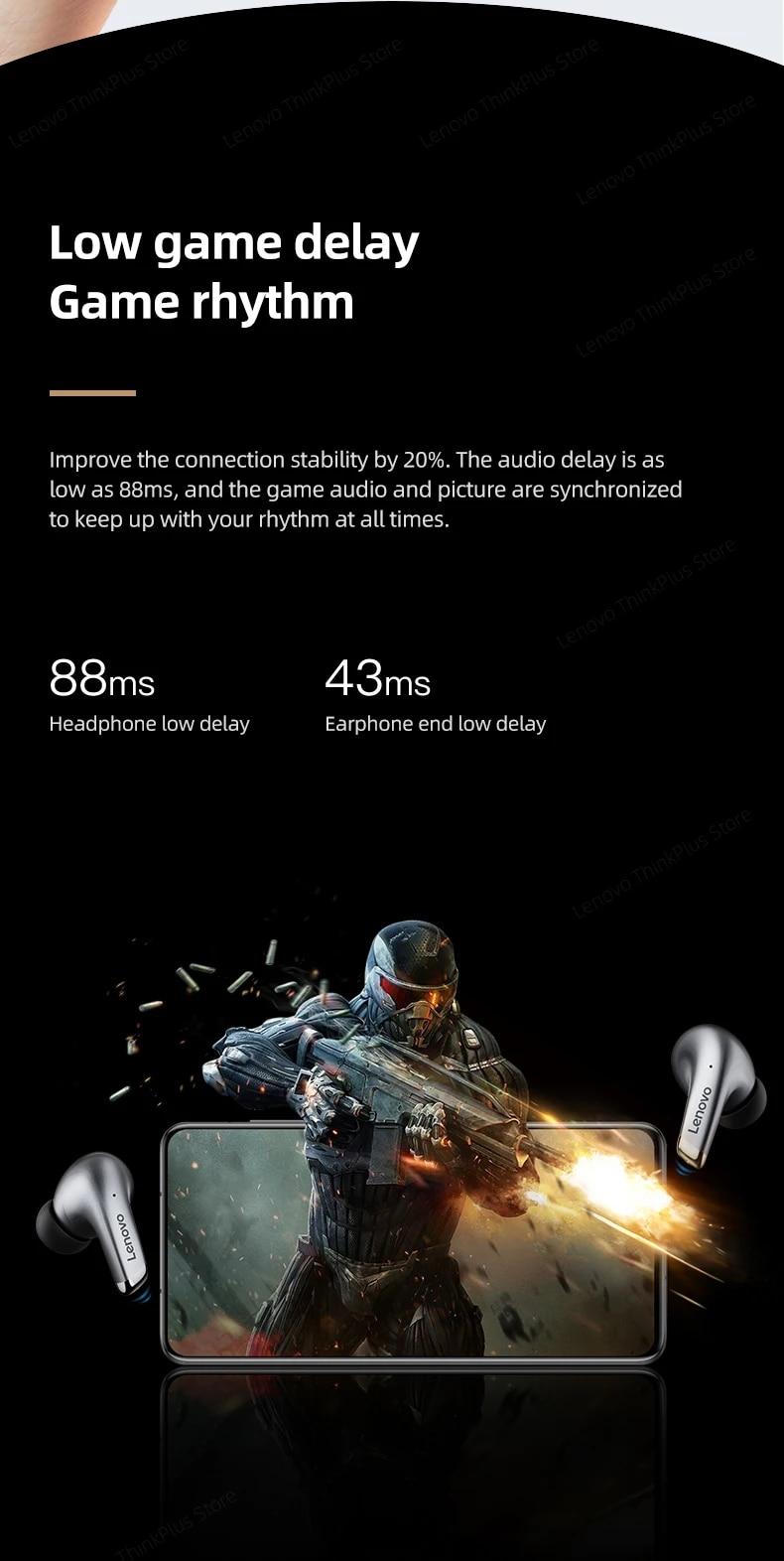 Original Lenovo LP5 Wireless Bluetooth Earbuds HiFi Music Earphone With Mic Headphones Sports Waterproof Headset 2021New | Fugo Best