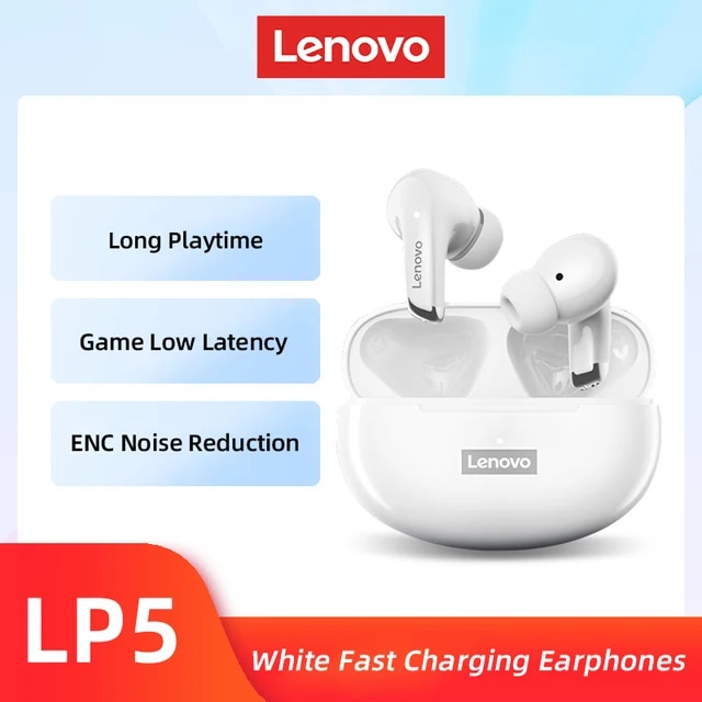 Original Lenovo LP5 Wireless Bluetooth Earbuds HiFi Music Earphone With Mic Headphones Sports Waterproof Headset 2021New | Fugo Best
