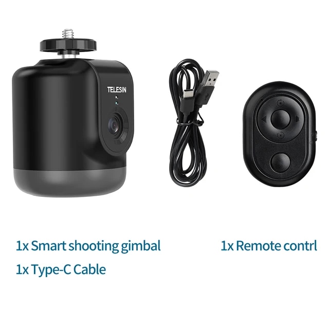 TELESIN AI Smart Shooting Gimbal Selfie 360 Rotation Auto Face Tracking Holder Camera Phone Vlog For GoPro 12 DJI Osmo Action | Fugo Best