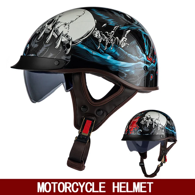 Retro helmet summer mens and womens electric motorcycle half helmet American Prince Harley helmet helmet | Fugo Best