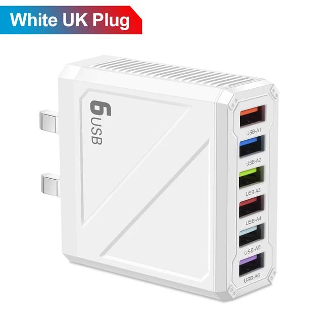 3.1A 6 Ports USB Charger Fast Charging Multi Port Phone Charger Adapter For iPhone Samsung Xiaomi Huawei EU/US Plug Wall Charger | Fugo Best