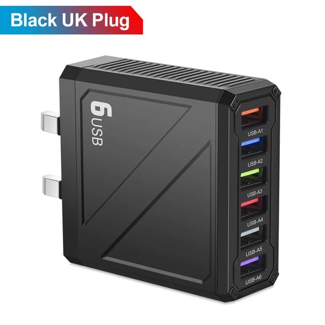 3.1A 6 Ports USB Charger Fast Charging Multi Port Phone Charger Adapter For iPhone Samsung Xiaomi Huawei EU/US Plug Wall Charger | Fugo Best