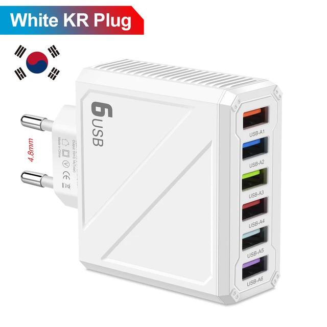 3.1A 6 Ports USB Charger Fast Charging Multi Port Phone Charger Adapter For iPhone Samsung Xiaomi Huawei EU/US Plug Wall Charger | Fugo Best