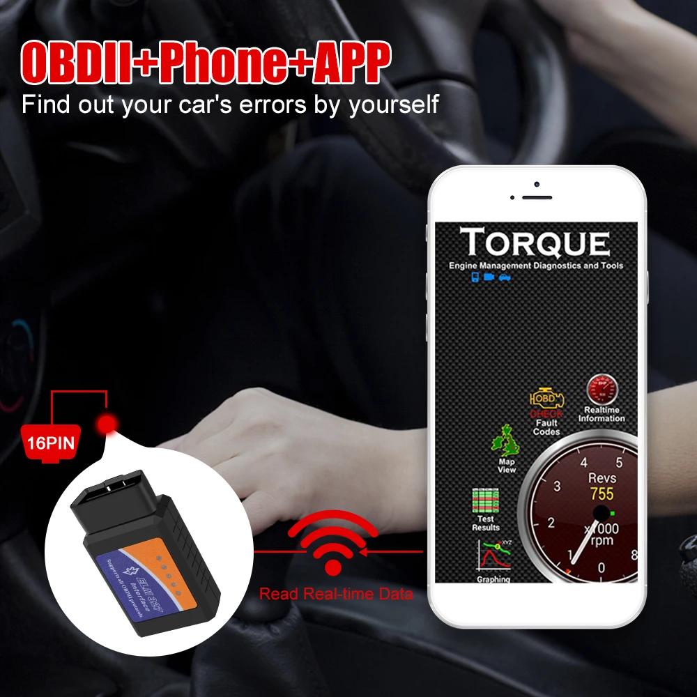 ELM 327 V2.1 OBD2 Code Reader Bluetooth ELM327 OBDII Auto Accessories OBD2 Car Diagnostic Tools Scanner Universal | Fugo Best