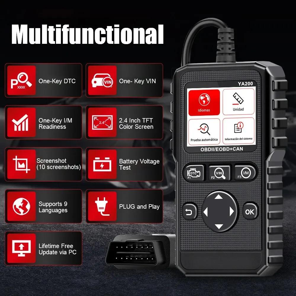 Scanner Professional YA200 OBD2 Diagnostic Tool Car Accessories Auto Engine System DTC Lookup Code Reader | Fugo Best