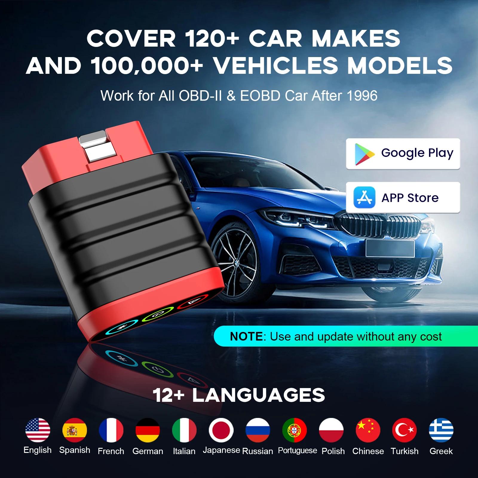 THINKCAR THINKDIAG Mini obd2 Bluetooth Scanner All Cars Full System Diagnose Lifetime Free Auto Diagnostic Tool Read/Clear Error | Fugo Best