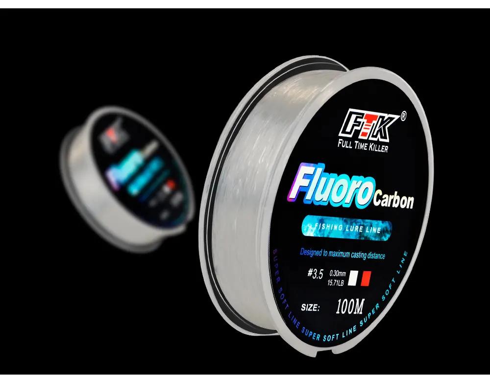 FTK 100m 4.13-34.32LB Fluorocarbon Fishing Lure Line Carbon Fiber Leader Fly Fishing Line Super Soft Line Pesca | Fugo Best