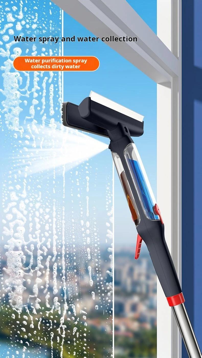 Window Cleaner Mop Household Multifunctional With Silicone Scraper Glass Spray Washer for Glass Outdoor Window Cleaning Tool | Fugo Best