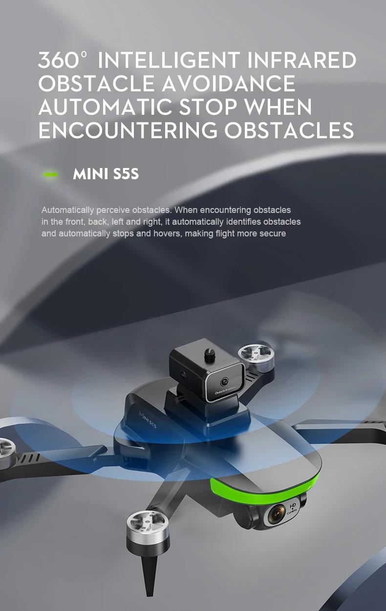 4K Dual HD Camera 3-Axis FPV Brushless Avoidance Quadcopter RC Mini S5S Drone | Fugo Best