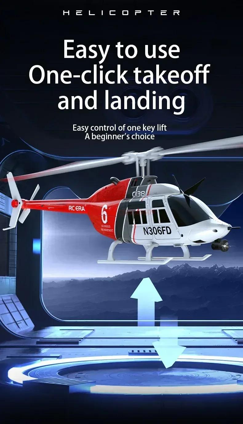Simulation 206 Rc Era C138 Rc Helicopter Altitude Hold 2.4g Remote Control 6axis Gyro For Expert Hobbyists Gift | Fugo Best