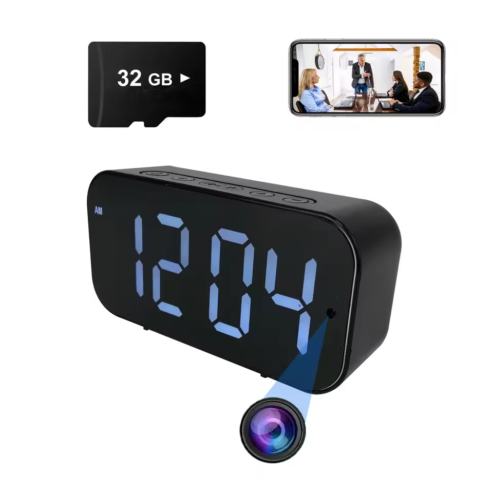 Clock Camera with 1080P HD, Motion Detection, Remote Viewing, Wifi, Recording ??Indoor Security Camera, Smart Bluetooth Speaker | Fugo Best