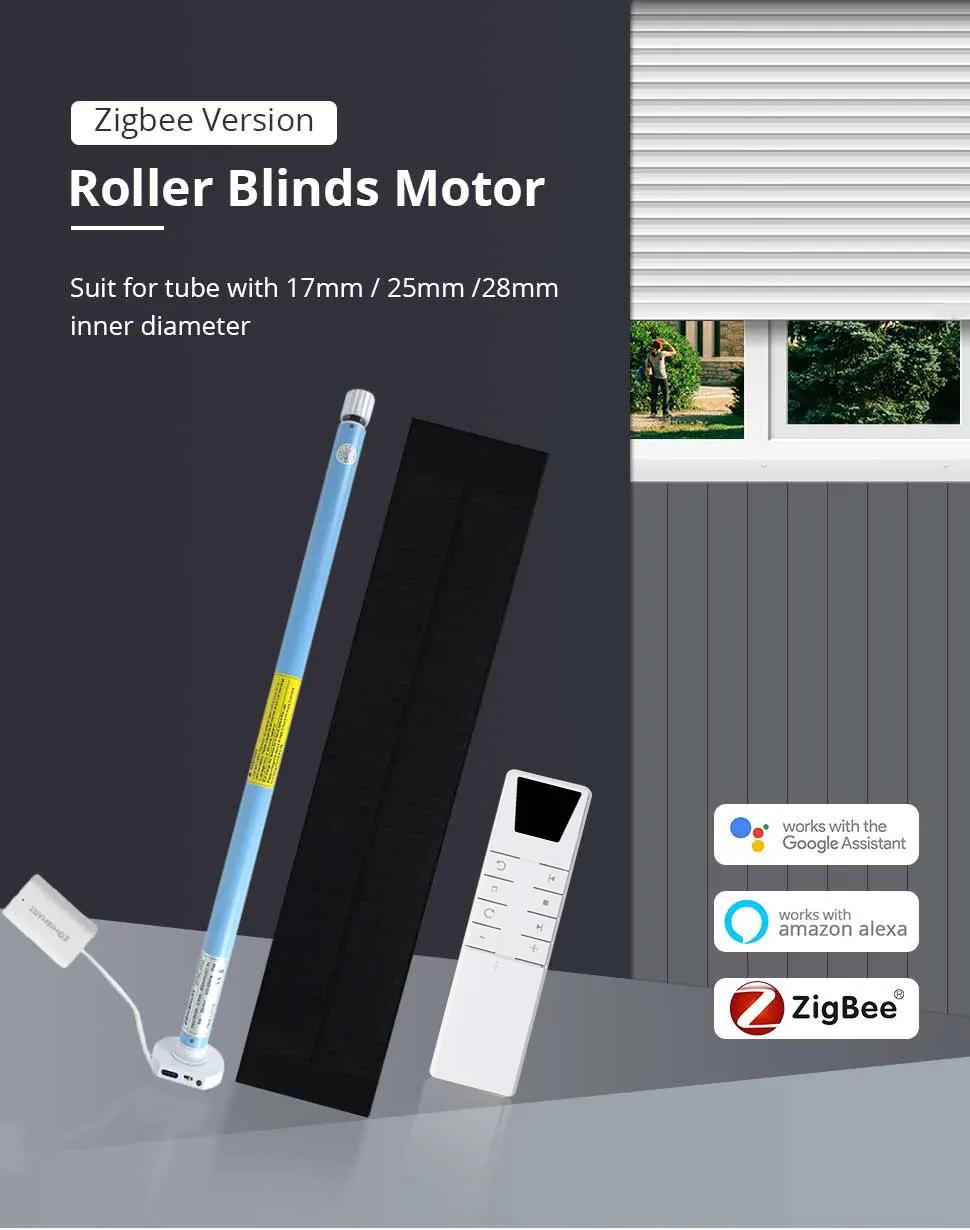 Zemismart Zigbee Roller Shade Blinds Motor for 17 25 28mm Tube Smart Electric Curtain Engine Works with Tuya Alexa Google Home | Fugo Best