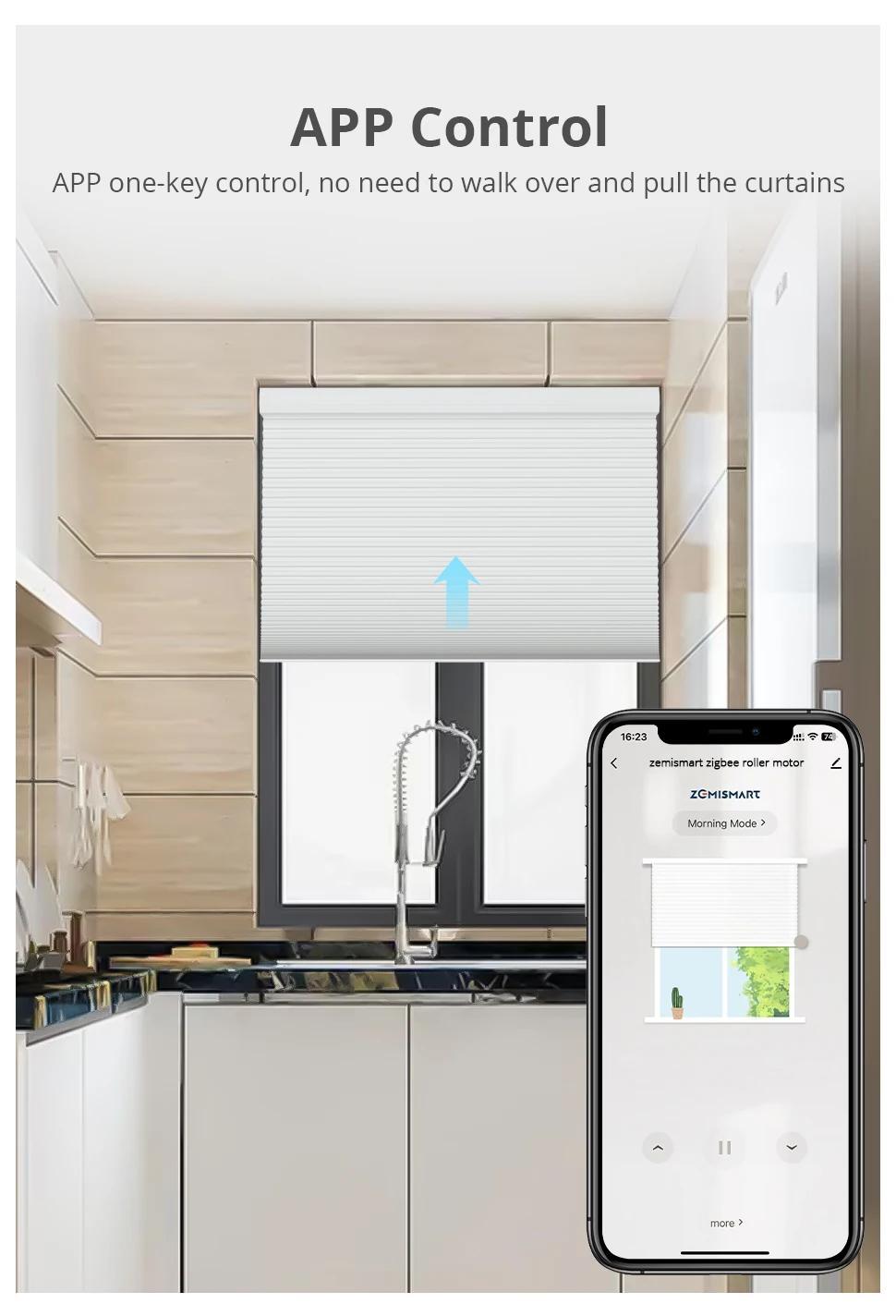 Zemismart Zigbee Smart Roller Shade Motor For 37mm Tube Works with Tuya Alexa Google Home Voice Electric Engine Blinds Shutter | Fugo Best