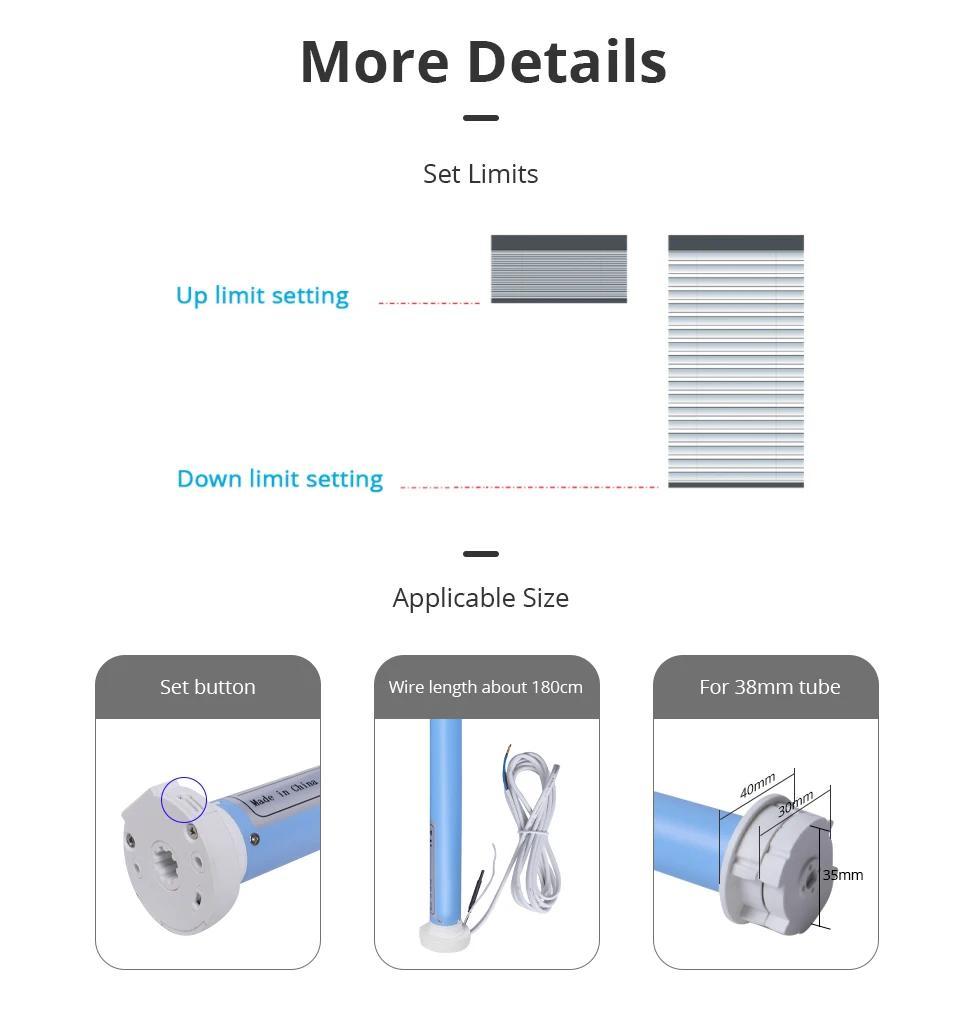 Zemismart Zigbee Smart Roller Shade Motor For 37mm Tube Works with Tuya Alexa Google Home Voice Electric Engine Blinds Shutter | Fugo Best