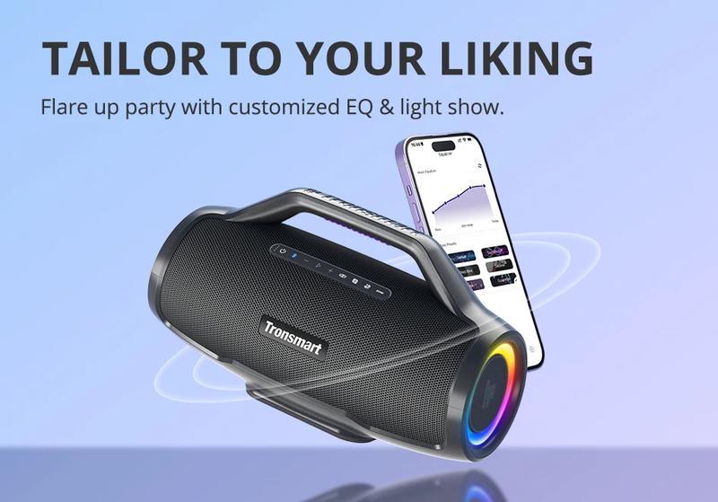Tronsmart Bang Max Speaker Bluetooth Speaker with 130W, 3 Way Sound System, Sync Up 100+ Speakers, APP Control, Guitar/Mic Input | Fugo Best