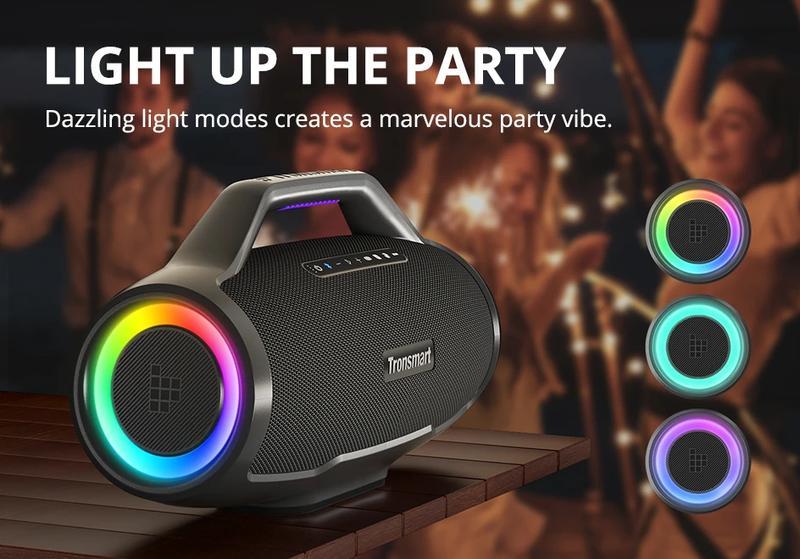 Tronsmart Bang Max Speaker Bluetooth Speaker with 130W, 3 Way Sound System, Sync Up 100+ Speakers, APP Control, Guitar/Mic Input | Fugo Best