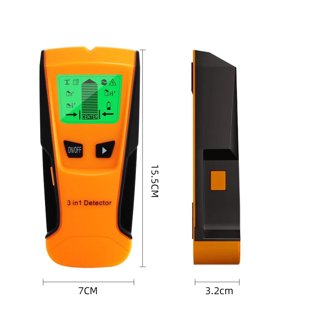 3 in 1 Wall Metal Detector Depth Professional Find Metal Wood Studs AC Voltage Live Wire Detect Wall Scanner Electric Box Finder | Fugo Best