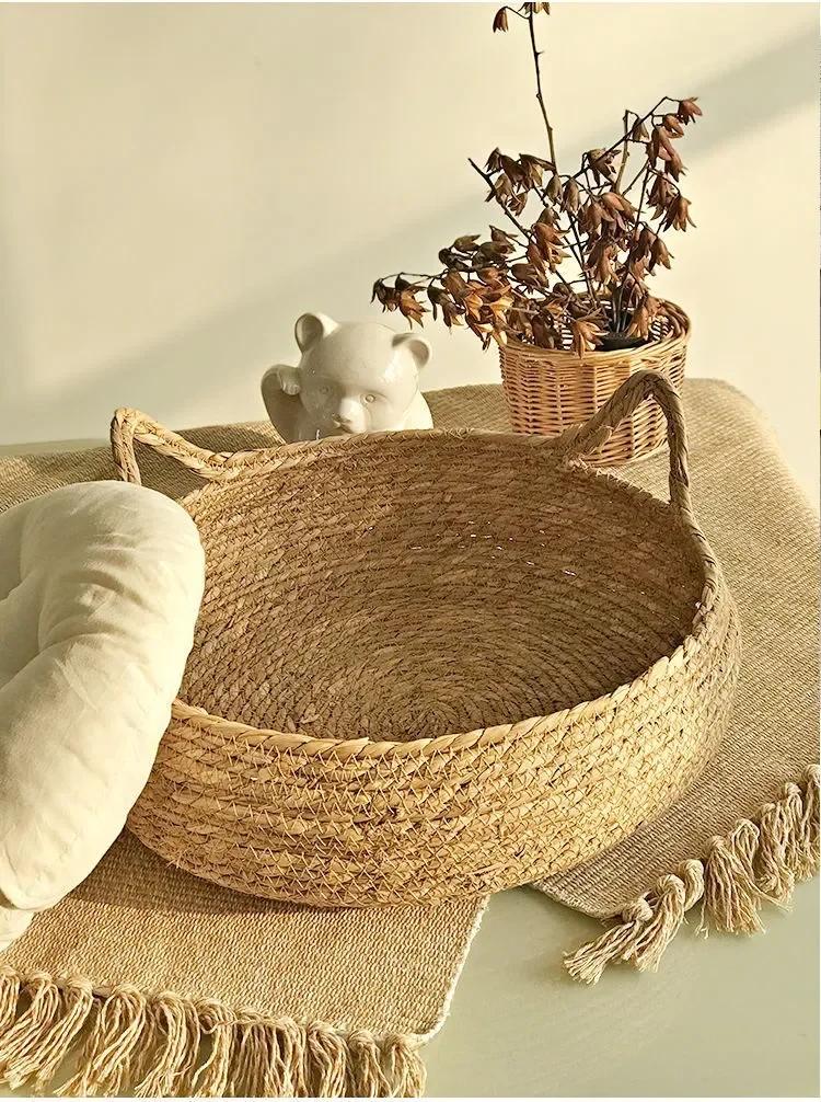 Four Seasons Universal Pure Handmade Vine Woven Cat Nest Seasonal Warmth Pad Detachable Washable Winter Pet Supplies Accessories | Fugo Best