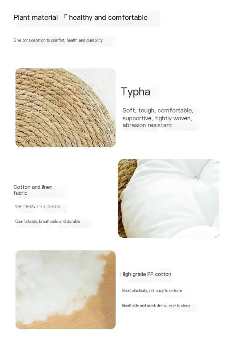 Four Seasons Universal Pure Handmade Vine Woven Cat Nest Seasonal Warmth Pad Detachable Washable Winter Pet Supplies Accessories | Fugo Best