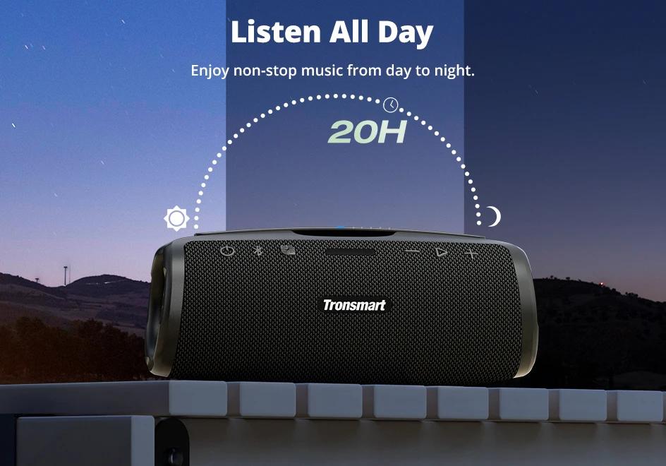 Tronsmart Mirtune S100 Speaker 50W Bluetooth Speaker with IPX7 Waterproof, APP Control, Built-in Powerbank & Retractable Handle | Fugo Best