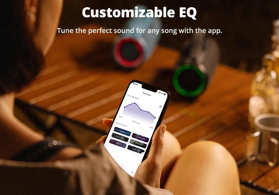 Tronsmart Mirtune S100 Speaker 50W Bluetooth Speaker with IPX7 Waterproof, APP Control, Built-in Powerbank & Retractable Handle | Fugo Best