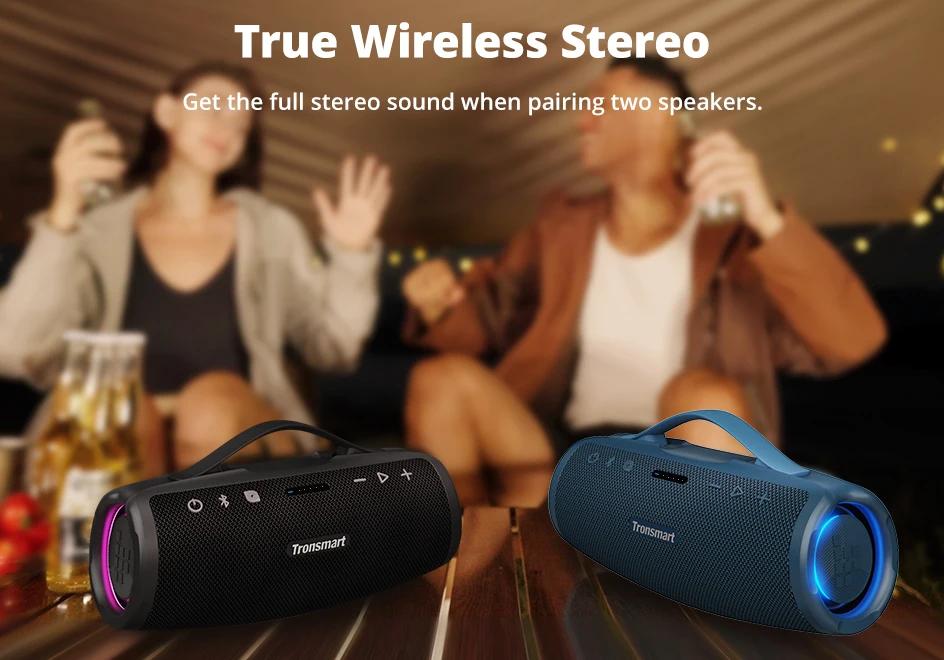 Tronsmart Mirtune S100 Speaker 50W Bluetooth Speaker with IPX7 Waterproof, APP Control, Built-in Powerbank & Retractable Handle | Fugo Best