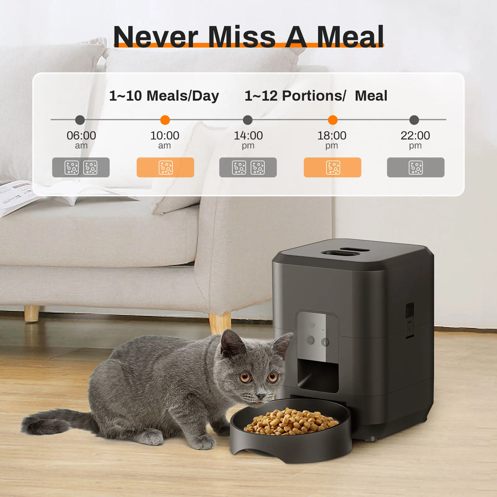 Smart Pet Feeder Automatic Cat Feeder Dog Slow Food Machine With Timed Quantitative Automatic Cat Food Dispenser Cat Dog Bowl | Fugo Best