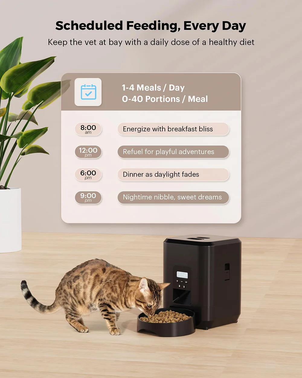 Smart Pet Feeder Automatic Cat Feeder Dog Slow Food Machine With Timed Quantitative Automatic Cat Food Dispenser Cat Dog Bowl | Fugo Best