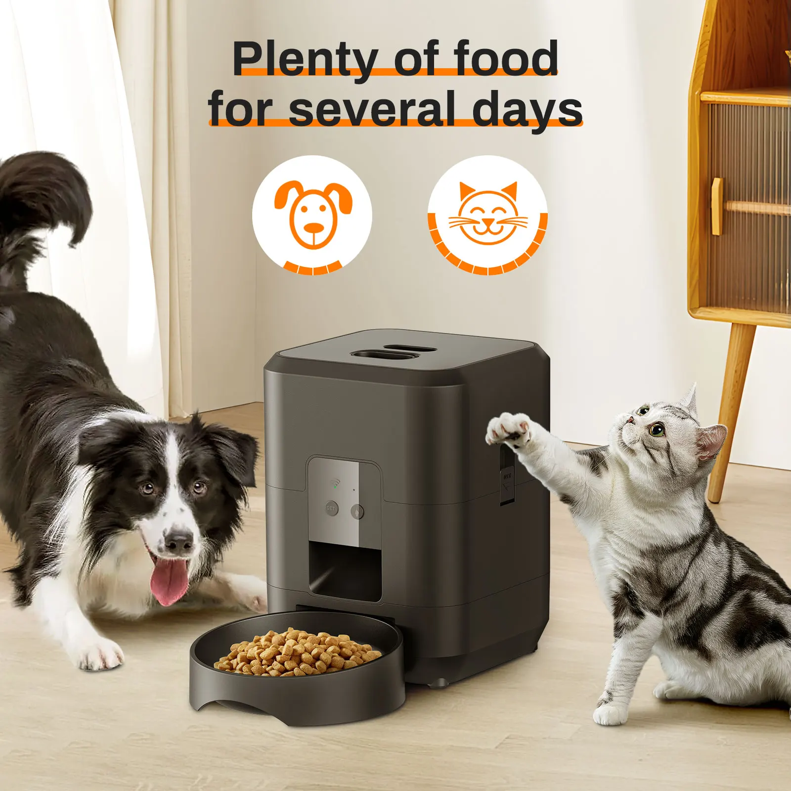 Smart Pet Feeder Automatic Cat Feeder Dog Slow Food Machine With Timed Quantitative Automatic Cat Food Dispenser Cat Dog Bowl | Fugo Best