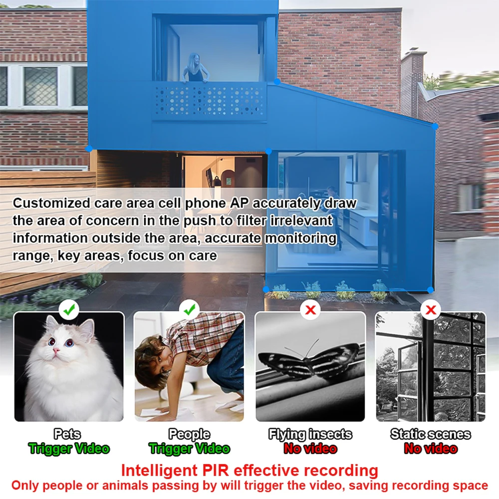 WiFi Camera Outdoor 2MP HD Wireless Solar Security Cameras Surveillance Color Night Vision Waterproof Camera Built-in Battery | Fugo Best