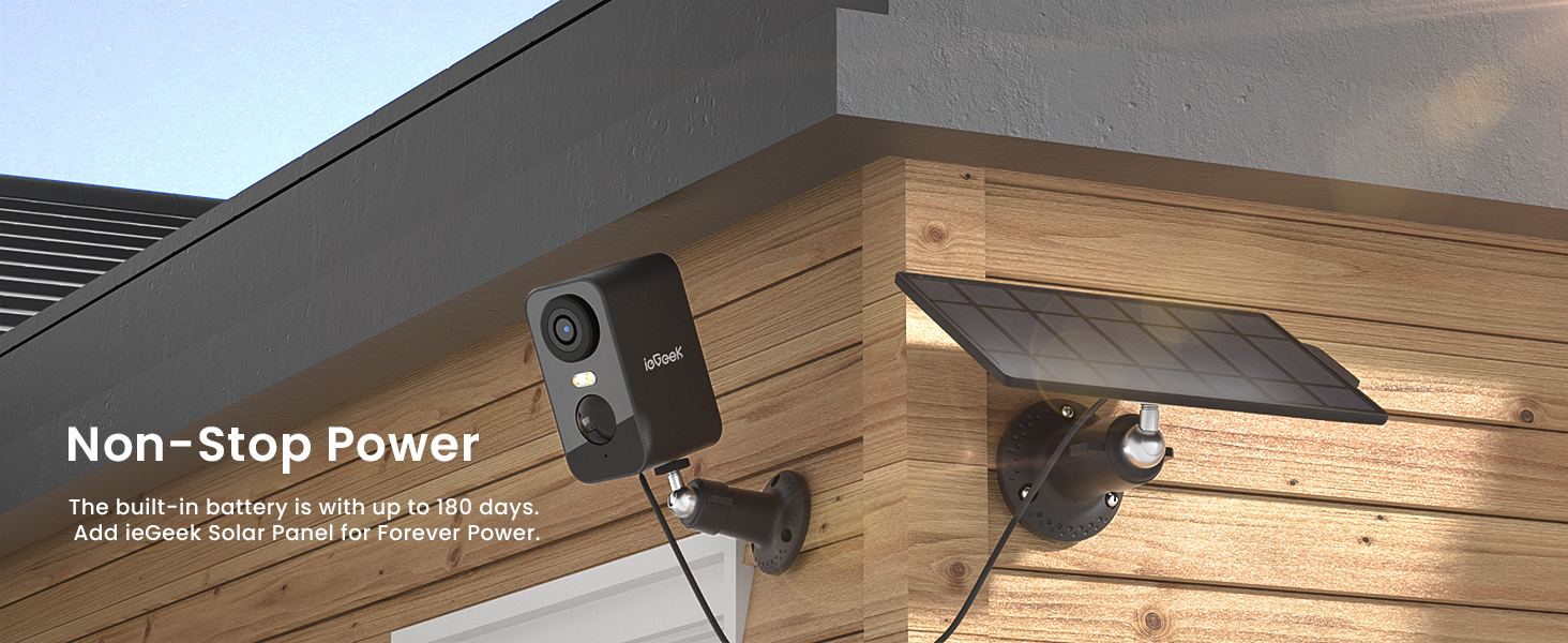 ieGeek 2K 3MP WiFiSolar Security Camera Outdoor Wireless with Color Night Vision, Camera Home Security Camera,Motion Detection | Fugo Best