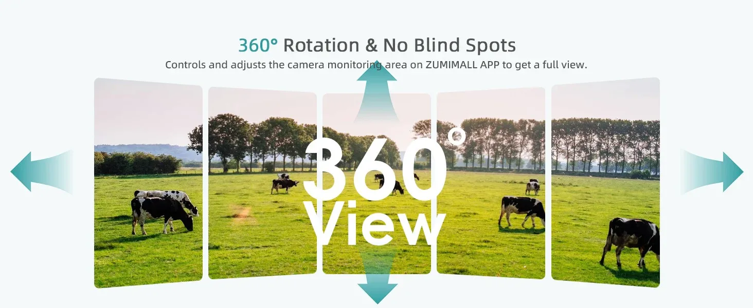 ZUMIMALL 4G LTE Cellular Solar Security Camera Outdoor, No WiFi,Solar Powered with Color Night Vision,SIM Included | Fugo Best