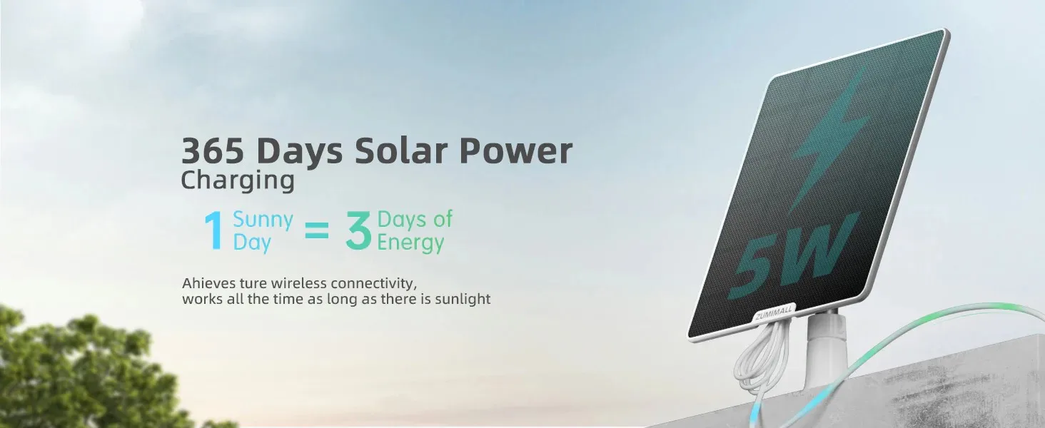 ZUMIMALL 4G LTE Cellular Solar Security Camera Outdoor, No WiFi,Solar Powered with Color Night Vision,SIM Included | Fugo Best