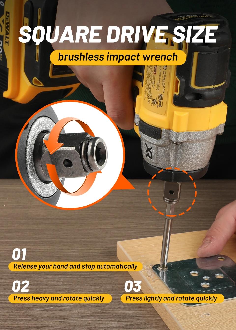 Dewalt DCF880 20V Battery Cordless Impact Wrench 3250RPM Rechargeable Brushless Impact Wrench Compact Wireless Power Tools | Fugo Best